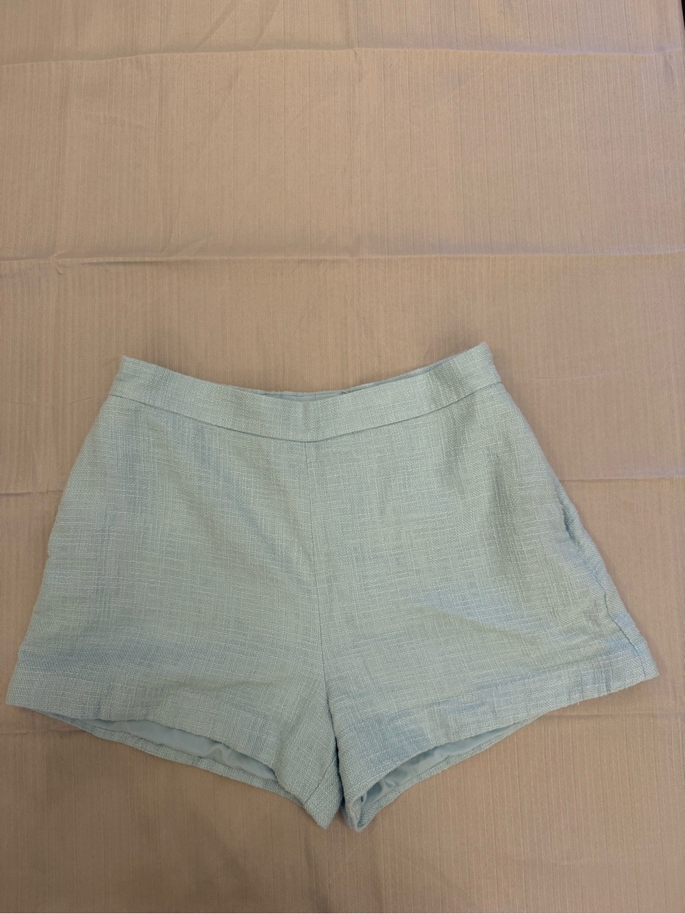 Abercrombie & Fitch Light Mint High-Waist Tailored Shorts